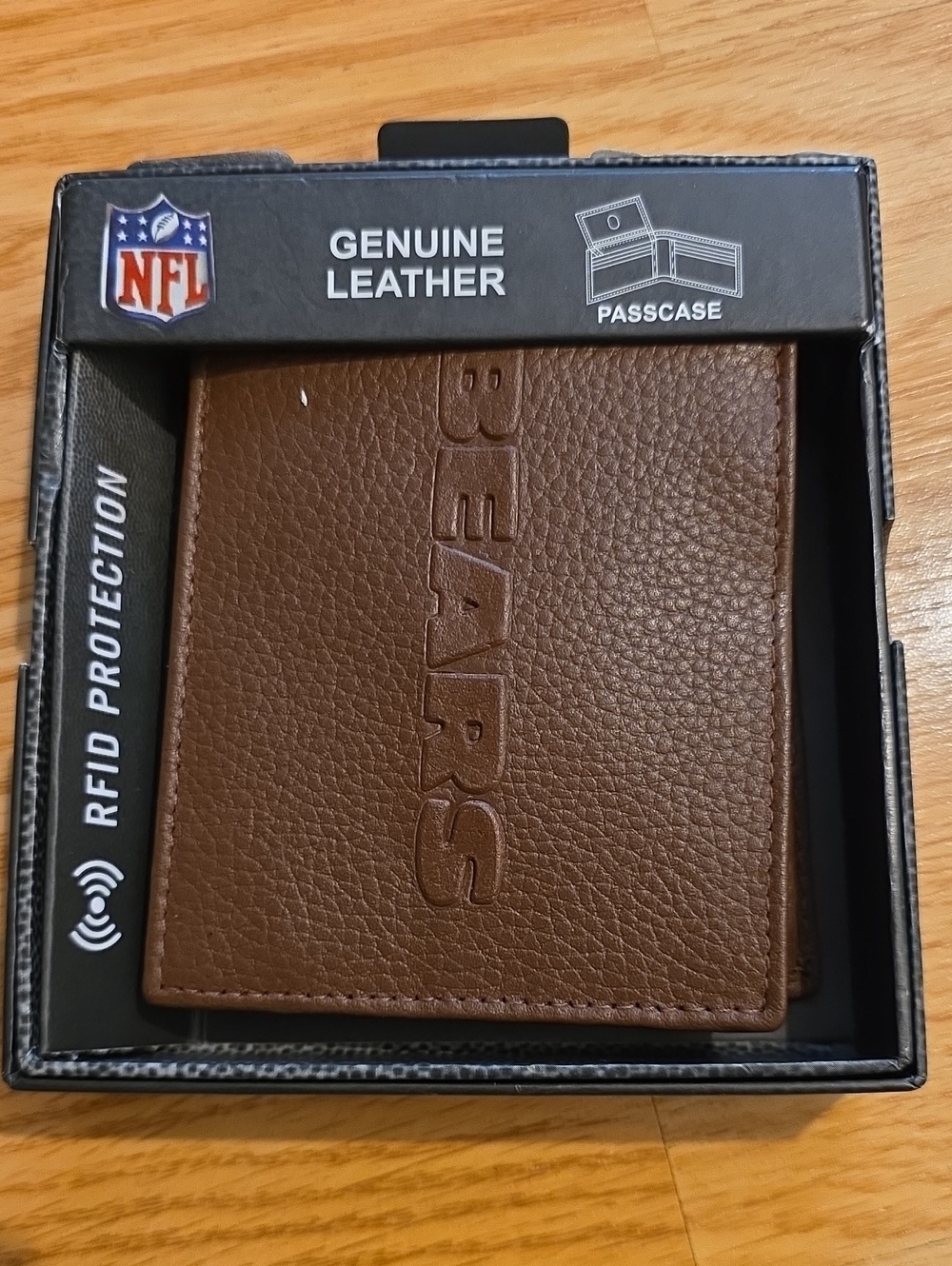 NFL Chicago Bears Genuine Leather Brown Wallet